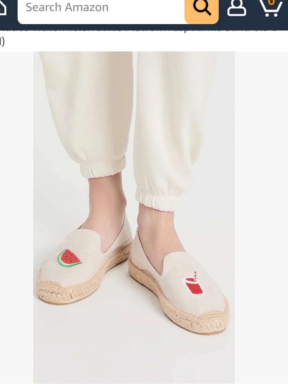 Soludos Watermelon Juice Platform Espadrilles natural sand patch novelty 8.5 new